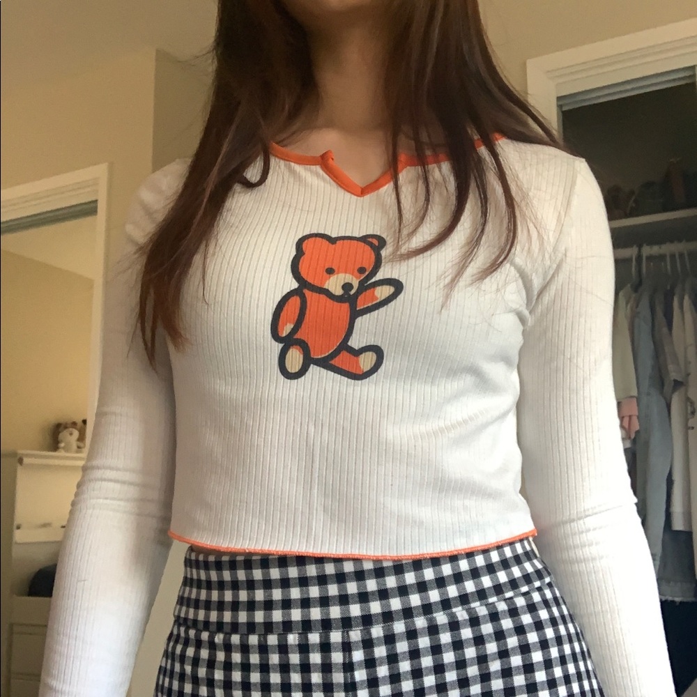 Cartoon Graphic Crop Tee